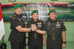 Kasrem 084/Bhaskara Jaya Pimpin Sertijab Kasiter dan Dandim 0826/Pamekasan